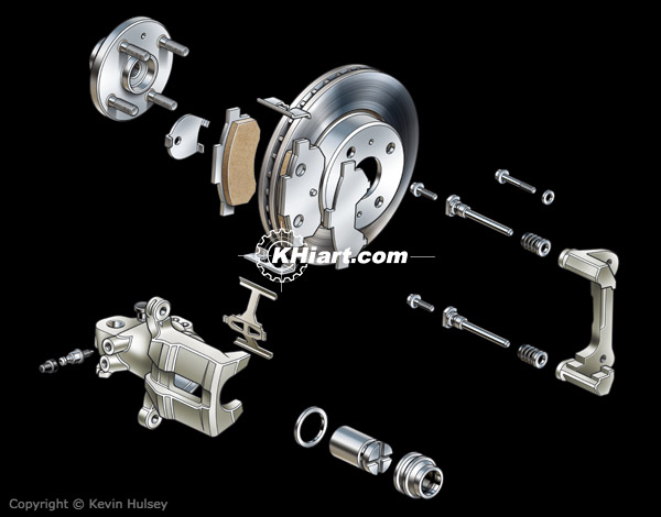 Car disc brake components