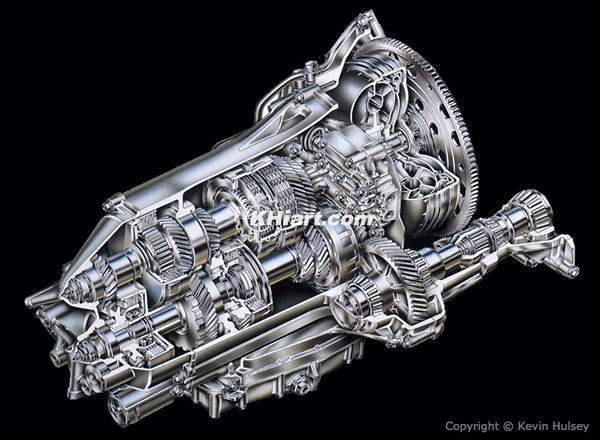 Car manual transmission illustration
