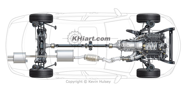 Luxury German car chassis and driveline