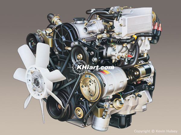 Isuzu 4x4 truck engine