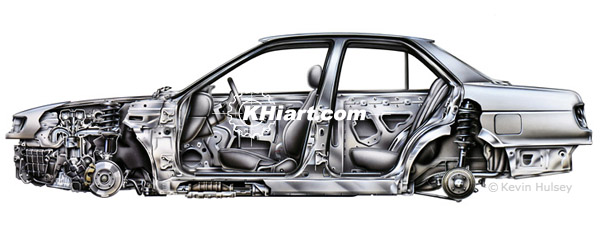 Nissan Sentra section view