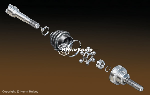 FWD car axle cv-joint