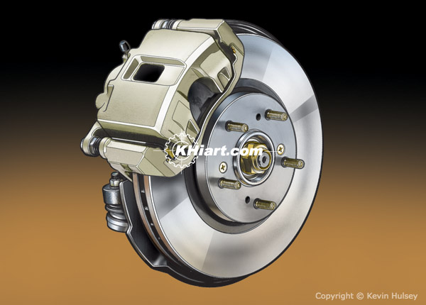 Car front disc brake assembly