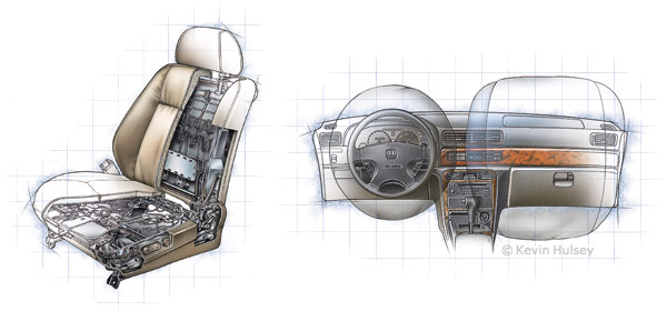 Dashboard and seat construction