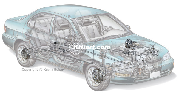 Passenger sedan ABS system