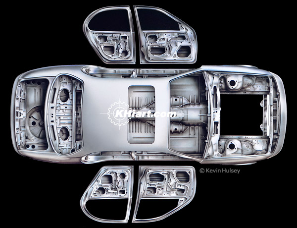 Infiniti Q45 steel structure