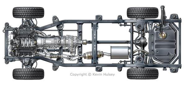 Ladder frame truck chassis